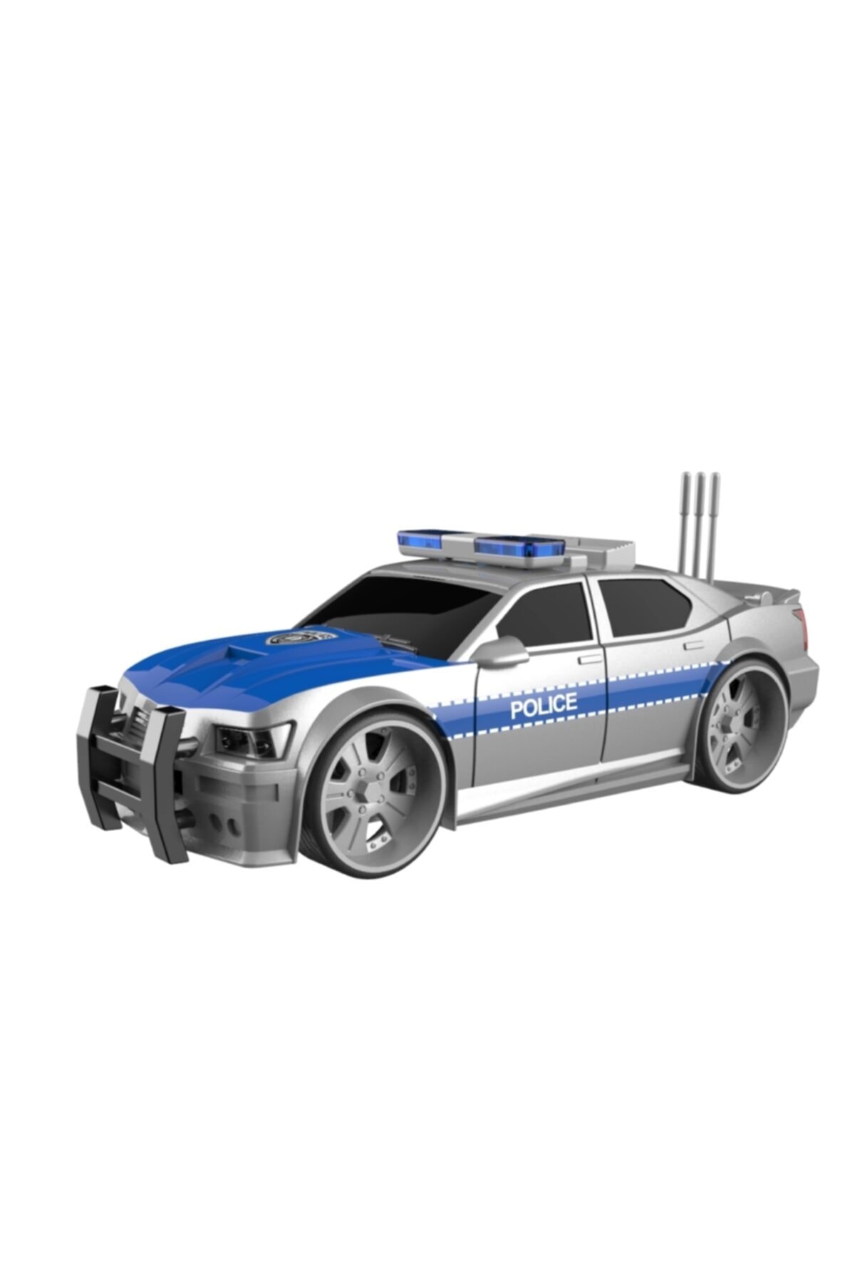 Vardem 1:16 Sürtmeli Sesli Işıklı Polis Arabası Gri
