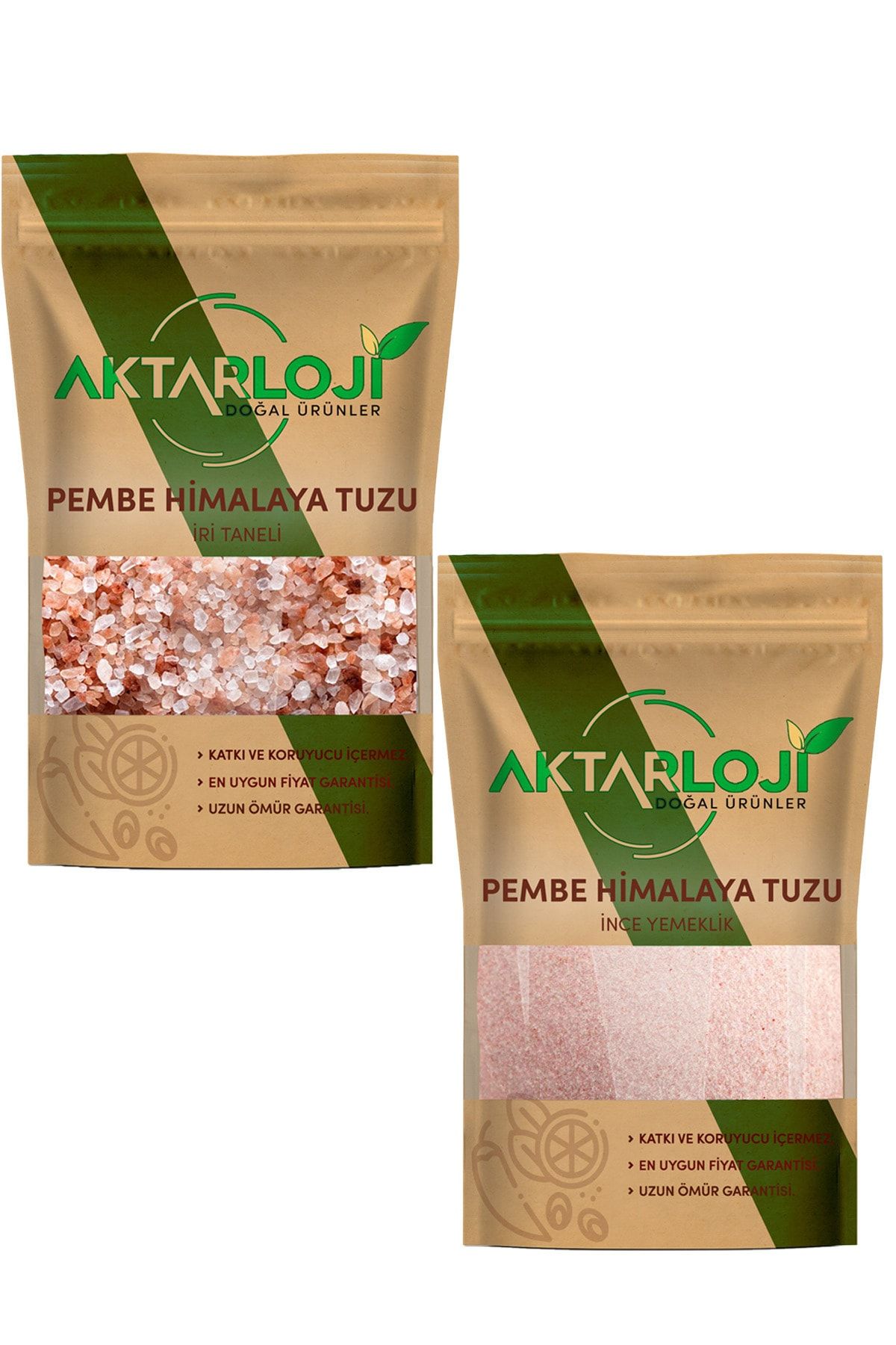 aktarloji Pembe Himalaya Tuzu Seti 4 Kg ( 2 Kg Iri Pembe + 2 Kg Ince Yemeklik Pembe )
