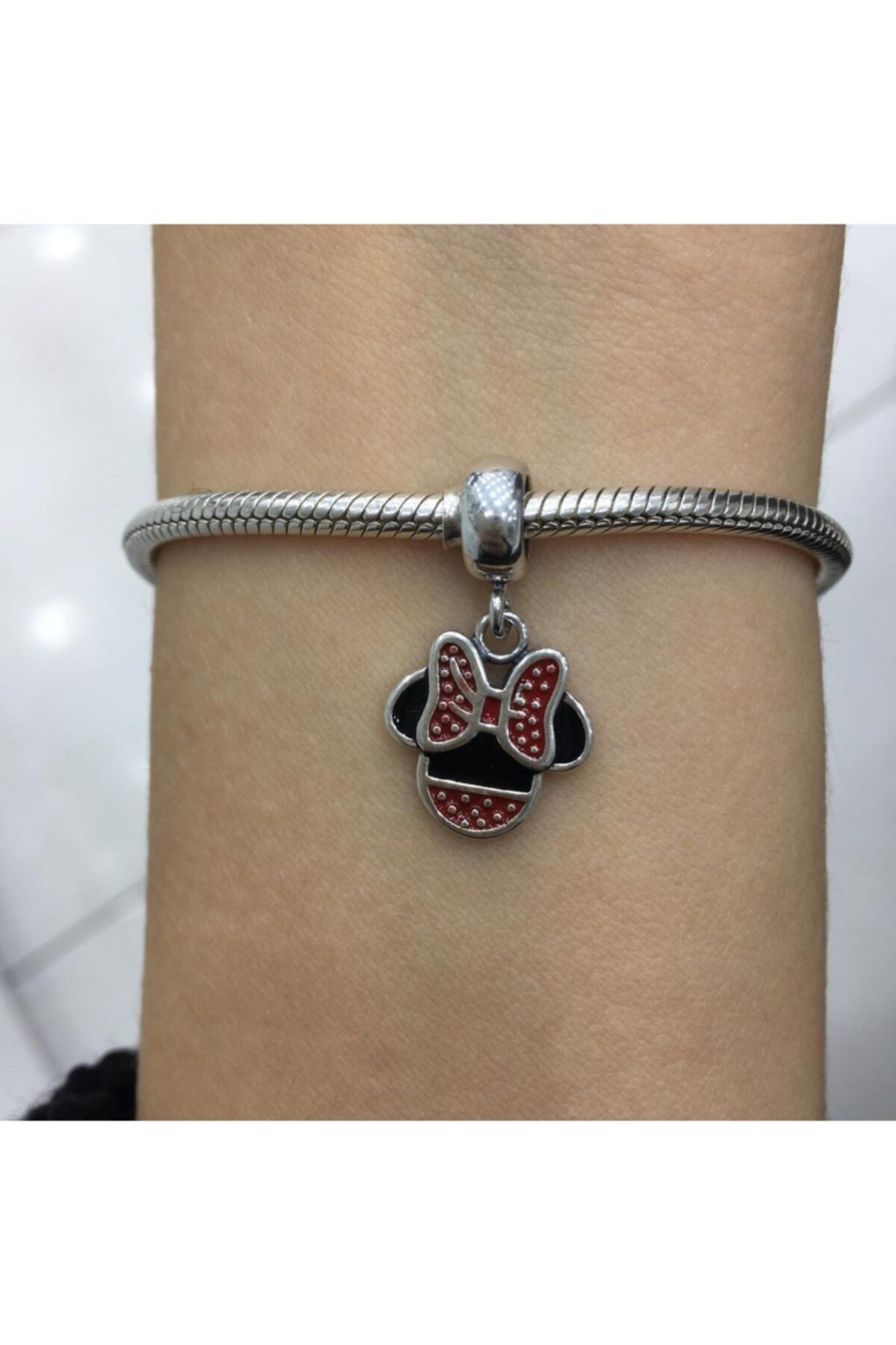 My Story Minnie Mouse  Sallantılı Gümüş Charm