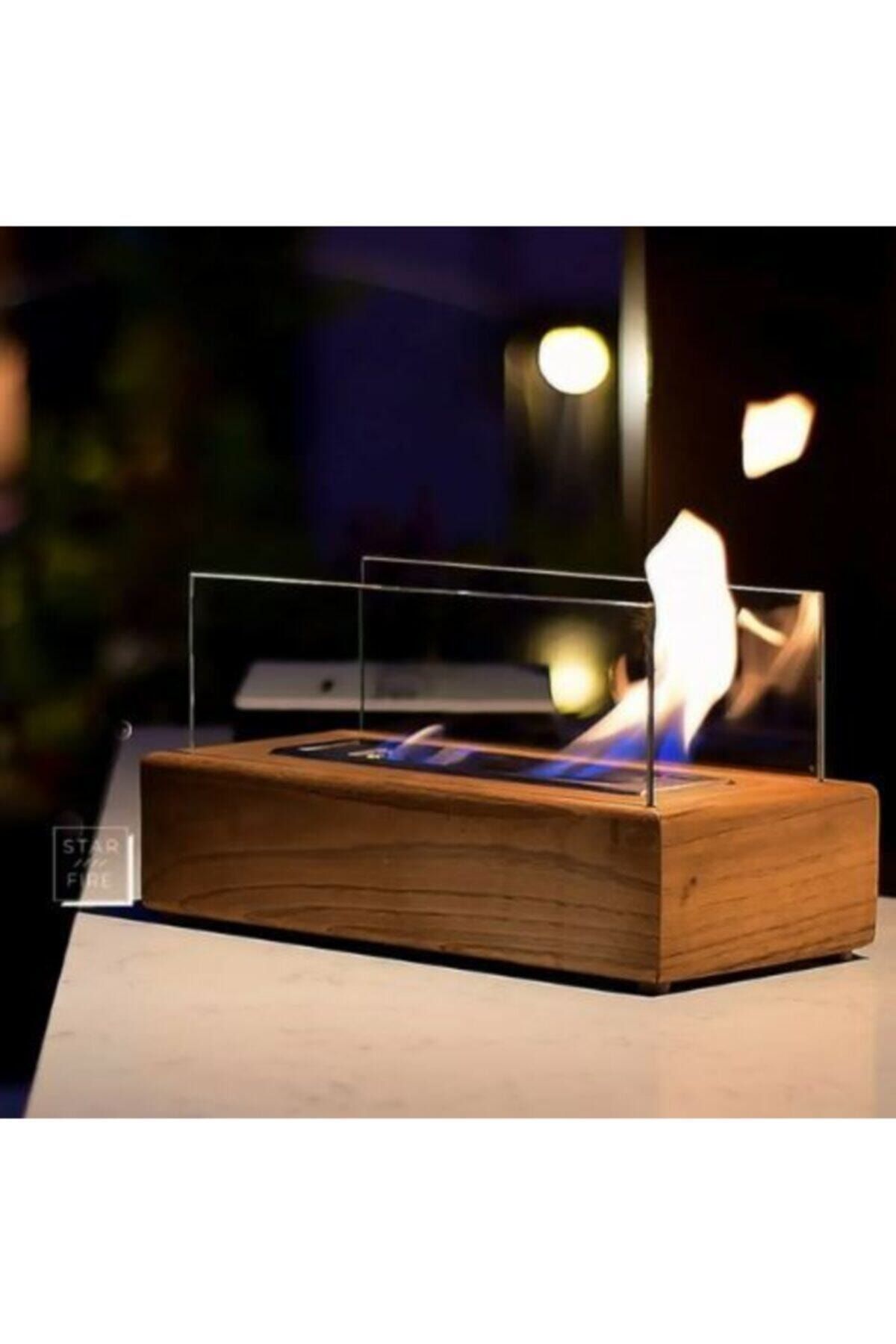 Starfire Masaüstü Bioethanol Ahşap Şömine