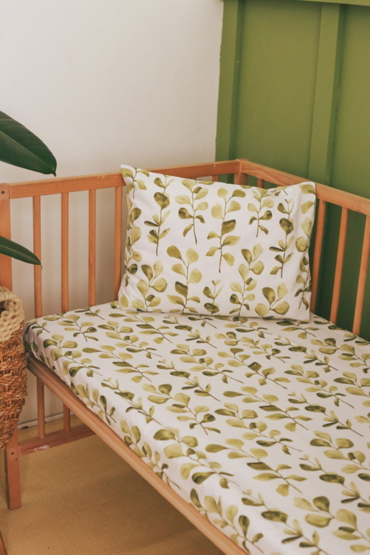 YULAKIDSTORE Okaliptus Organik Tek Kişilik Lastikli Çarşaf Takımı