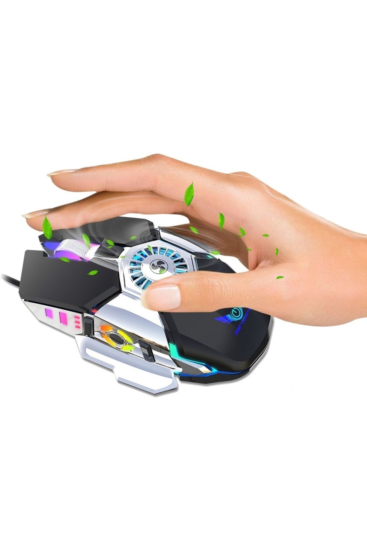 Life Teknoloji Hurricane Rgb Işıklı Fanlı Ayalarlanabilir 6400 Dpı Gaming Oyuncu Mouse 10974