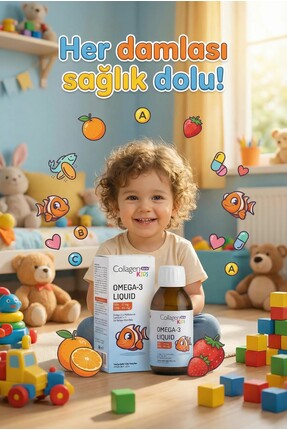 Omega-3 Kids Liquid & Multivitamin 150ml Çocuklar Için Portakal Aromalı Sıvı Balık Yağı Image 3