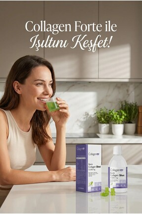 Collagen Shot 500ml, 5 Tip Sıvı Kolajen, Biotin, Vitamin B12, C Vitamini, Bakır, Retinol & Çinko Image 1