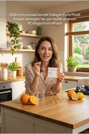 5 Tip Kolajen 2000mg X 30 Emilebilen Tablet, Biotin, A, C Vitamini, B12, Magnezyum, Portakal Aromalı Image 2