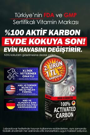 Aktif Karbonlu Organik Kedi Kumu Koku Giderici 200gr Kokusuz Kedi Tuvaleti Doğal Kum Kokusu Önleyici Image 0