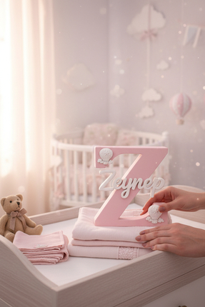 Kişiye Özel Plastik İsimli Dekoratif Harf | Bebek ve Çocuk Odası İsim Süsü Image 2