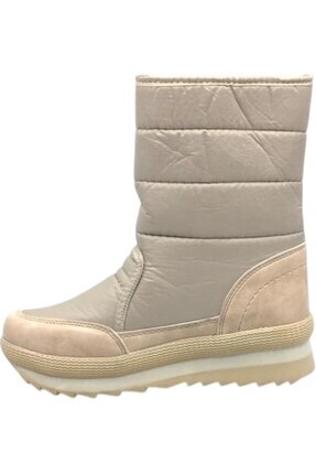 Rahat Kaymaz Taban Kürklü Kadın Bot Bej Image 2