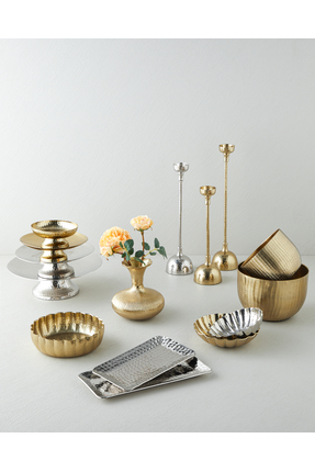 Regina Metal Dekoratif Tabak 15 x 15 x 4.5 cm Silver Image 4