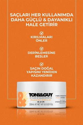 Isı Koruyucu Sprey Hediyeli Yıpranmış Saçlar İçin Yoğun Onarıcı Saç Maskesi 200 ml Image 3