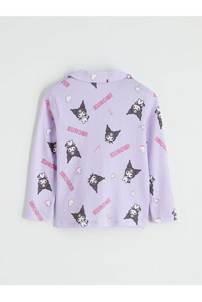 RMZ GİYİM FARKIYLA Gömlek Yaka Kuromi Baskılı Kız Çocuk Pijama Takımı Image 5