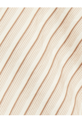 Uzun Kollu Aksesuarlı Yandan Bağlama Detaylı Kruvaze Çizgili Gömlek Image 3