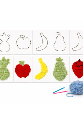 Montessori Meyve Örgü Kiti | Çocuklar İçin Eğitici ve Geliştirici Oyun Seti Image 0