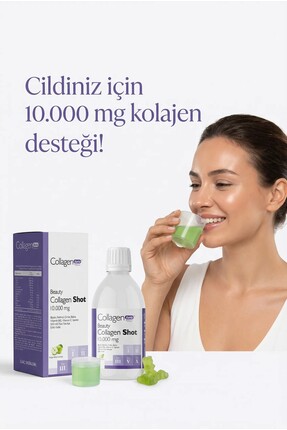 Collagen Shot 500ml, 5 Tip Sıvı Kolajen, Biotin, Vitamin B12, C Vitamini, Bakır, Retinol & Çinko Image 3