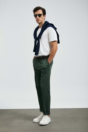 112020058 Roland Erkek Basic Tişört Erkek T-Shirt BEYAZ Image 4