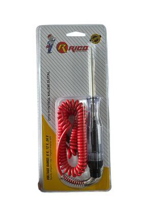 004-RC0019 RİCO Dijital Göstergeli Oto Elektrik Kontrol Kalemi – 12V / 24V Test ve Amper Ölçer Image 0