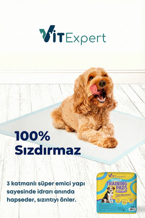 Premium Training Pads Süper Emici & Kaydırmaz Kedi Köpek Tuvalet Eğitim Çiş Pedi 60x90 cm 30'lu Image 3