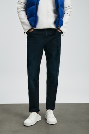 112200244 Franz Spor Jean Erkek Pantolon Slim Fit Erkek Kot Pantolon MAVİ Image 2
