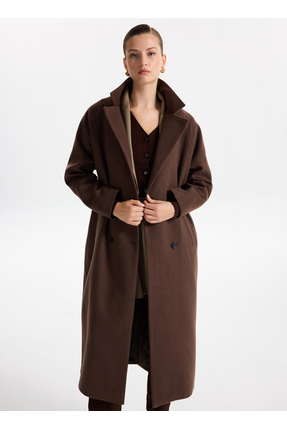 Kahve Kadın Kaban F4WL-KBN0346 Image 4