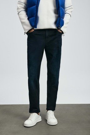 112200244 Franz Spor Jean Erkek Pantolon Slim Fit Erkek Kot Pantolon MAVİ Image 0