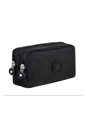 Krinkıl Kumaş Çift Bölmeli Gözlü Kalemlik Kalem Kutusu Image 3