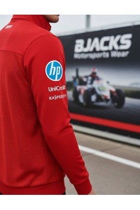 Ferrari Motorsport Kırmızı Lycra Pamuk Polar Ceket – Yarış Ruhunu Günlük Stile Taşı Image 5