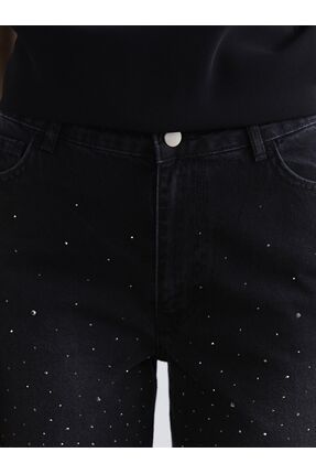 LCW Jeans Taşlı Wideleg Kadın Jean Pantolon\t Image 2