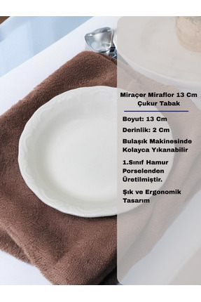 Miraflor 13 cm Küçük Çerez ve Salata Tabağı 6 Adet Image 2