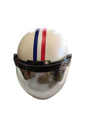 RETRO AÇIK MOTOSİKLET KASKI Image 7