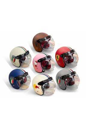 RETRO AÇIK MOTOSİKLET KASKI Image 0