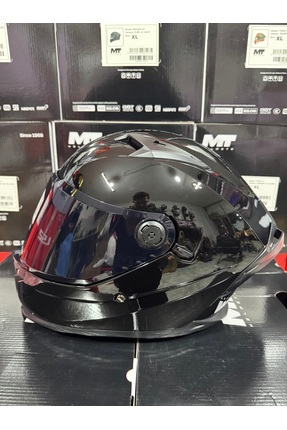 Braker sv parlak siyah kask (şeffaf vizörlü biçimde) gönderilecektir Image 2