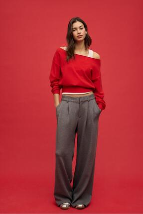 Geniş yaka triko kazak Image 2