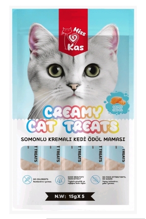 25x15gr adet somonlu kremalı sıvı kedi ödül maması Image 0