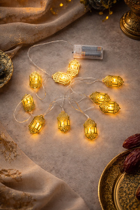 Ramazan Temalı 2MT Pille Çalışan Gün Işığı Fener LED Image 1