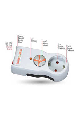 TSK5078 POWERSURGE AKIM KORUMALI PRIZ TEKLI BEYAZ Image 4