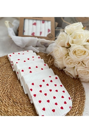 Kalpli Bebek Müslin Mendil Seti 1 Büyük Müslin + 7 Adet Mendil %100 Pamuk Image 3