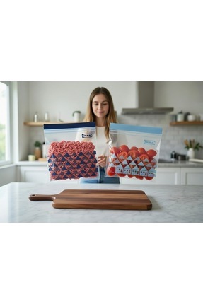 Istad Kilitlenebilir Buzdolabı Poşeti, Mavi-açık Mavi, 1 Lt Ve 0,4 Lt, 60 Adet Image 2