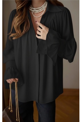 Büzgü Ve Kol Detaylı Gömlek Image 0