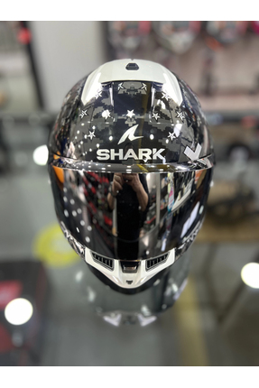 Skwal i3 Hellcat Parlak Siyah Beyaz Şeffaf ( x1 Silver Vizör) Image 2