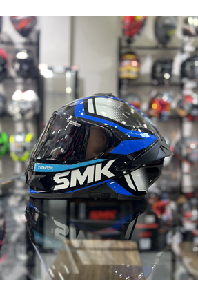 Typhoon Thorn Mavi Kapalı Kask Şeffaf Vizörlü Image 5