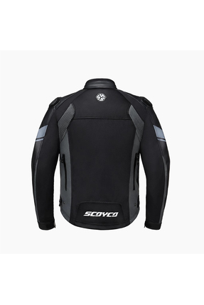 jk152 Siyah Gri Motosiklet Montu Image 1