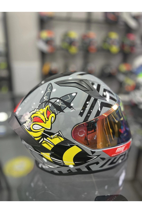 Helmets Kapalı Full Face Kask Arı Desen Image 1