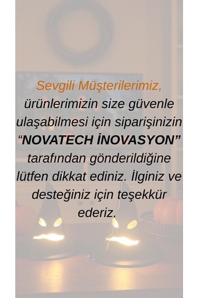 KORKU Şapka Figürlü Pilli Mum İle Kullanım Dekoratif 2’li Aksesuar Masaüstü Obje Halloween Süs Image 1
