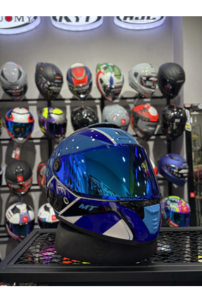 THUNDER 4 GLOSS BLUE KASK (ŞEFFAF VİZÖRLÜ) Image 5