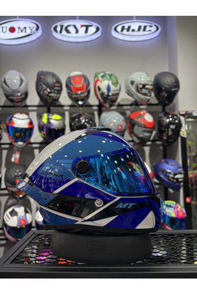 THUNDER 4 GLOSS BLUE KASK (ŞEFFAF VİZÖRLÜ) Image 3