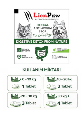 2'li Set Köpek 1-10 Kg Bitkisel İç Dış Anti Parazit Ense Bitkisel Damla Seti - 5 Damla 5 Tablet Image 2