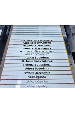 Parlak Beyaz Zemin Otomobil Araç Plakalık (2 Adet ) Kişiye Özel Yazılı Image 2