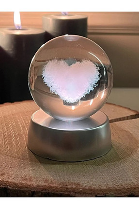 Kalpli Cam Küre 3 Boyutlu Aşk Küresi Image 3