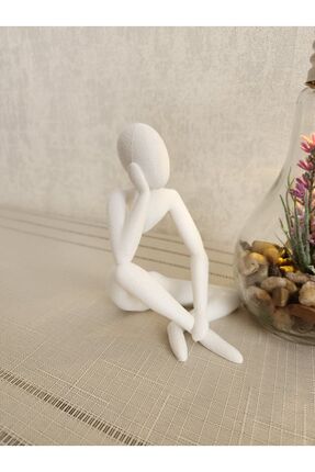 Düşünceli Iskandinav Tarzı Biblo Heykel Figür Dekor Dekorasyon 3d 3 Boyutlu 8 cm Image 4