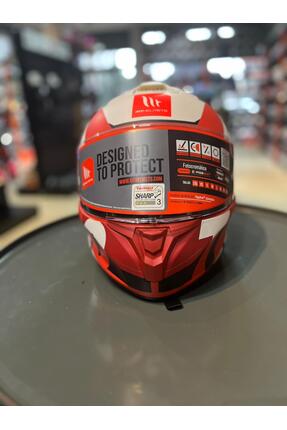 KASK TARGO PRO BİGER C5 MATT PERL RED ŞEFFAF VİZÖRLÜ Image 1